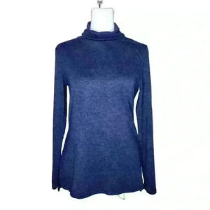 Apt. 9 women's sparkly blue mock neck long sleeve top size PXS